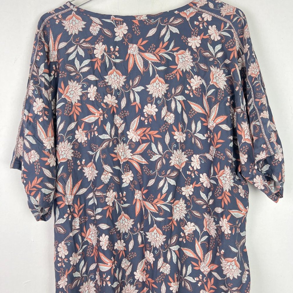 NWOT J. Jill Pure Jill Floral Shirt Dress Short Sleeves Size Large L NEW - Picture 8 of 9